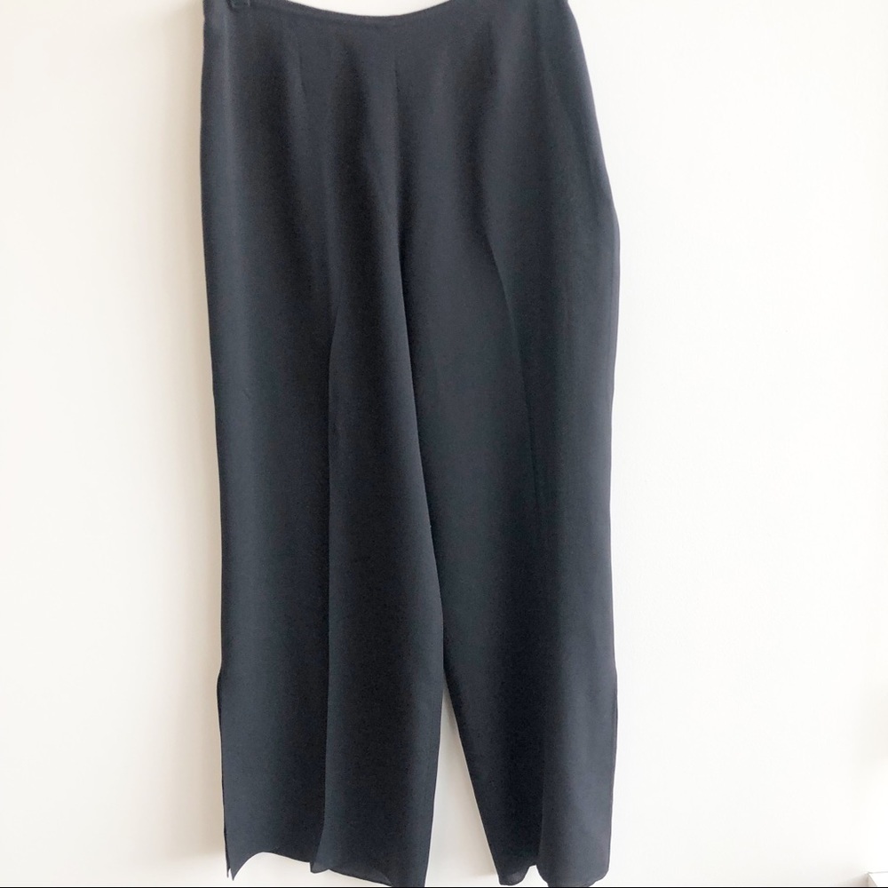 Harari 100% silk wide leg pants size small